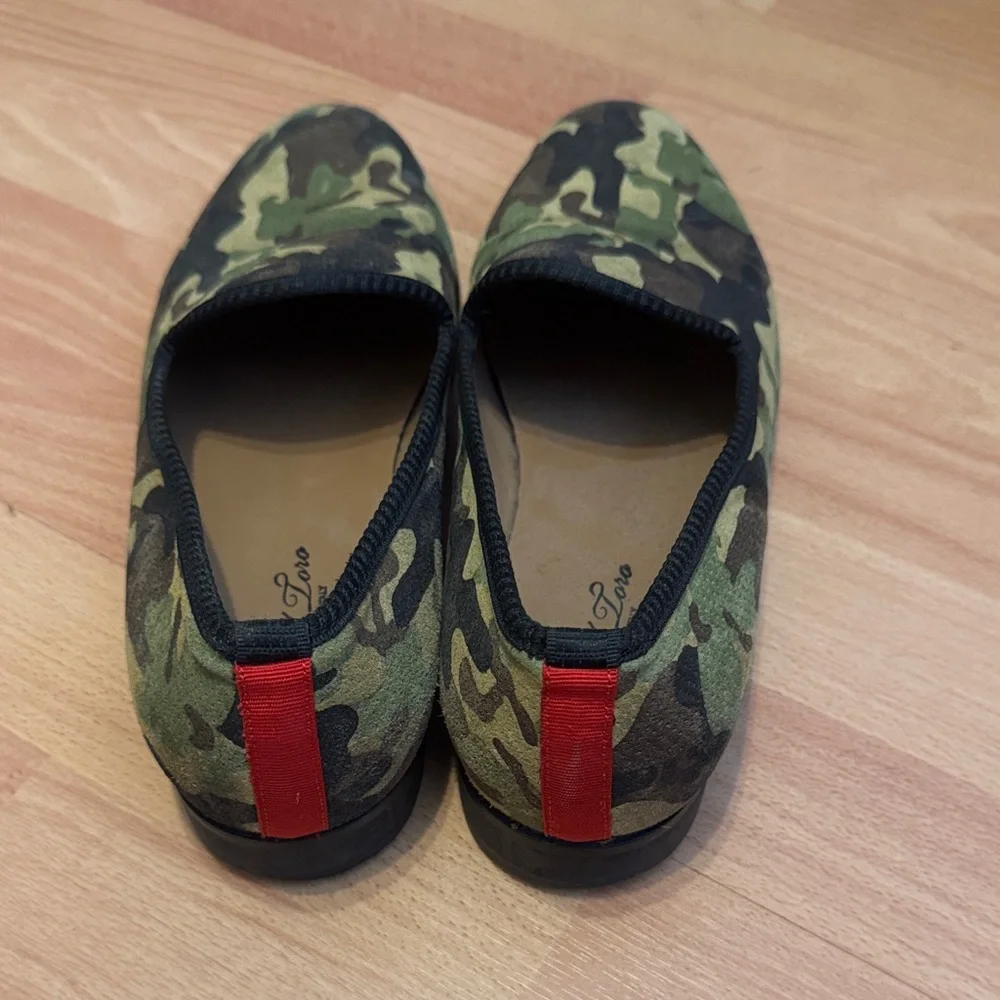 Del Toro Green and Brown Camouflage Slip-Ons - Picture 3 of 4